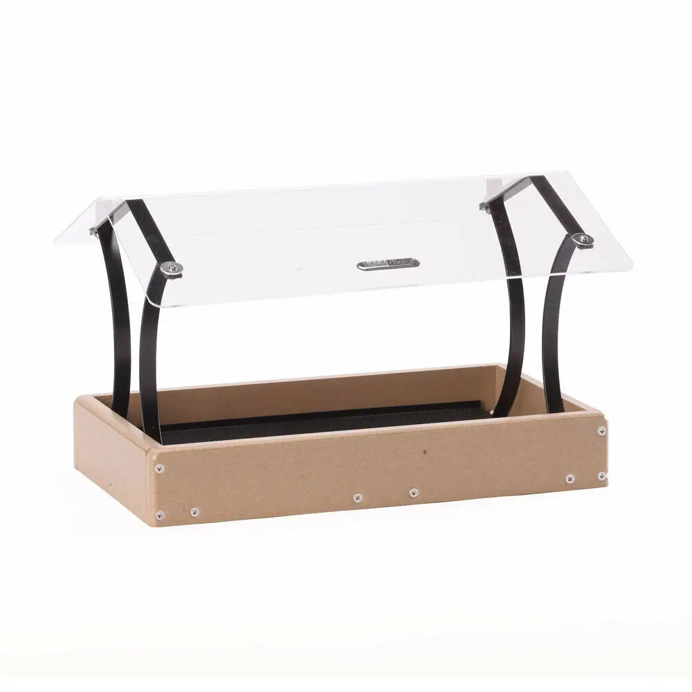 Birds Choice SNFT-200A Recycled Fly Thru Feeder with Clear Acrylic Roof